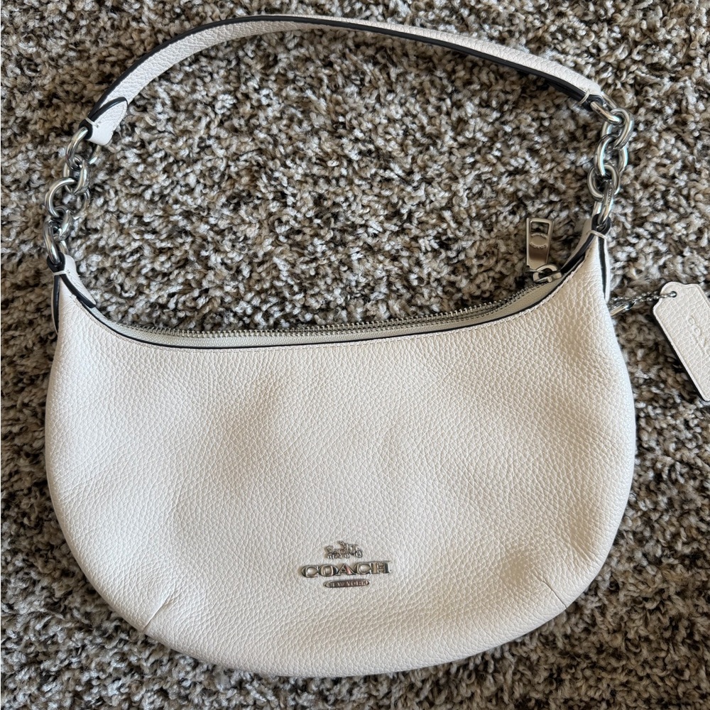 Coach Cream Leather Shoulder Bag